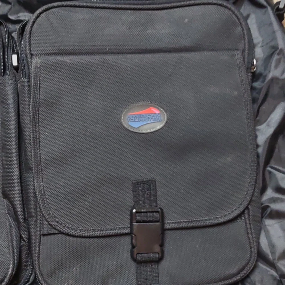 American Tourister Two In One Black Multi Pocket Day Bag and Duffle Bag NWT
